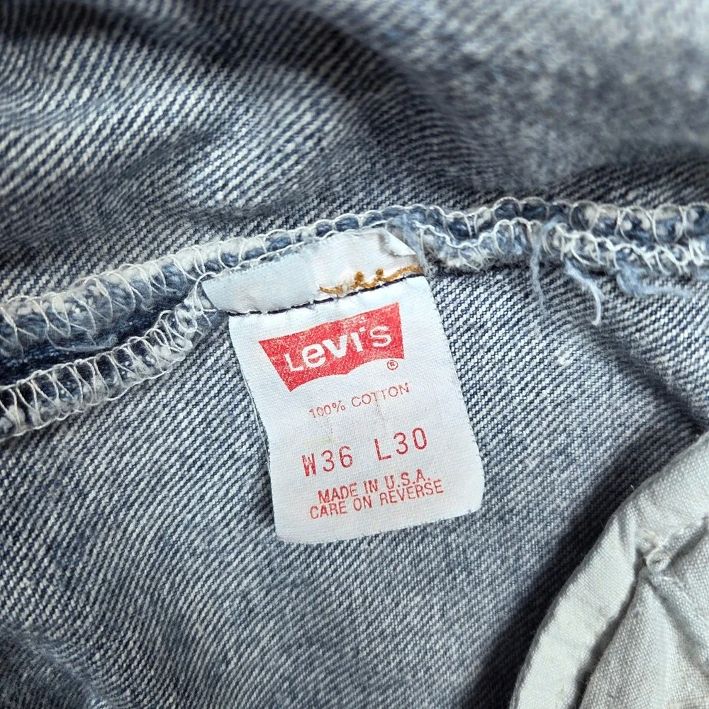 Vintage 80s Levi's 501 Jeans Mens 36×30 (Fits 34×29) Blue  Made USA Straight Leg